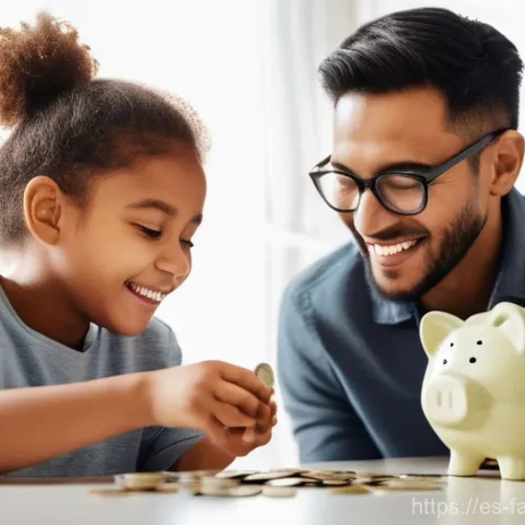 시간 가치 정렬을 통한 교육비 계획 - **Prompt:** A diverse family, consisting of a mother, father, and their young child (approximately 5...