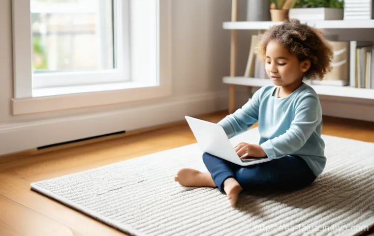 시간 가치 정렬을 위한 정책 제안 - A serene and modern home office bathed in warm, natural sunlight. A woman in her late 30s, dressed i...
