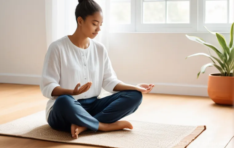 시간 가치 정렬의 지속 가능한 접근법 - A thoughtful woman in her early 30s, with a gentle, determined expression, sits at a simple wooden d...