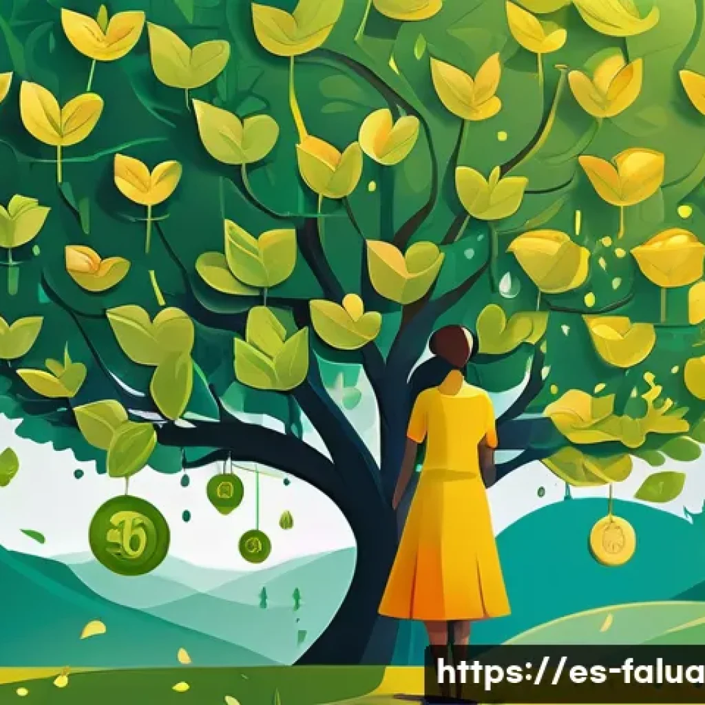 시간 가치와 사회적 책임 투자 - A serene and optimistic scene depicting a diverse individual, perhaps a woman in her 30s or 40s, sta...